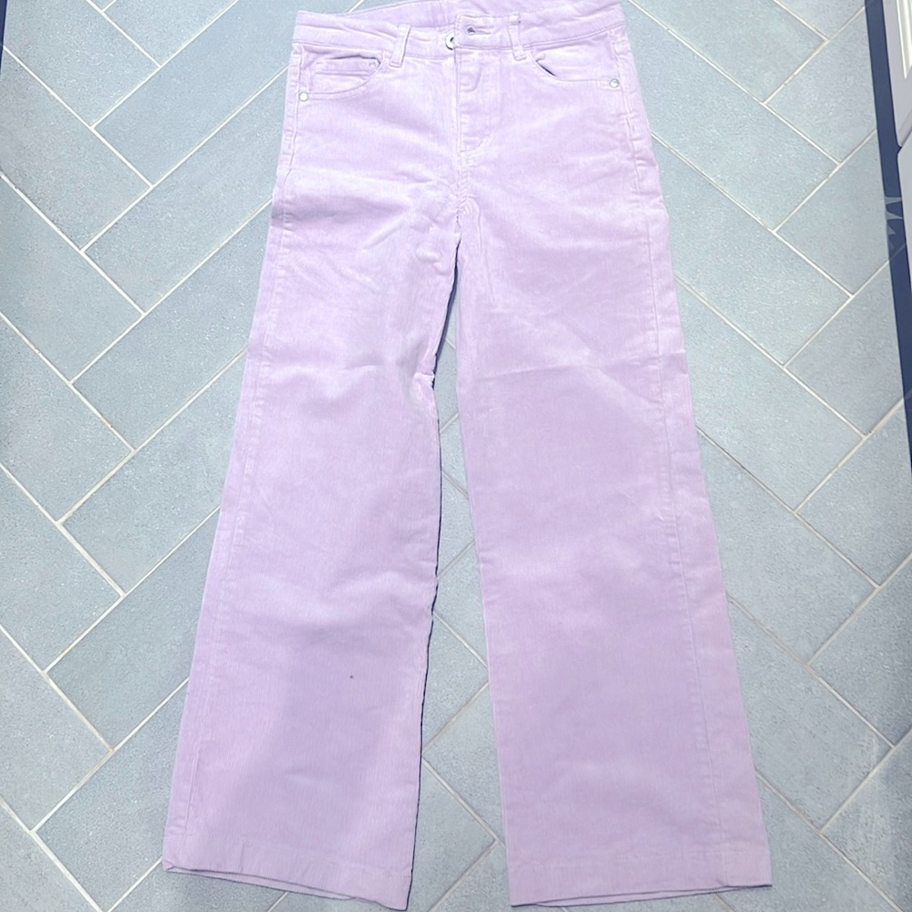 Lavender Girls wide leg corduroy jeans.  Art Class